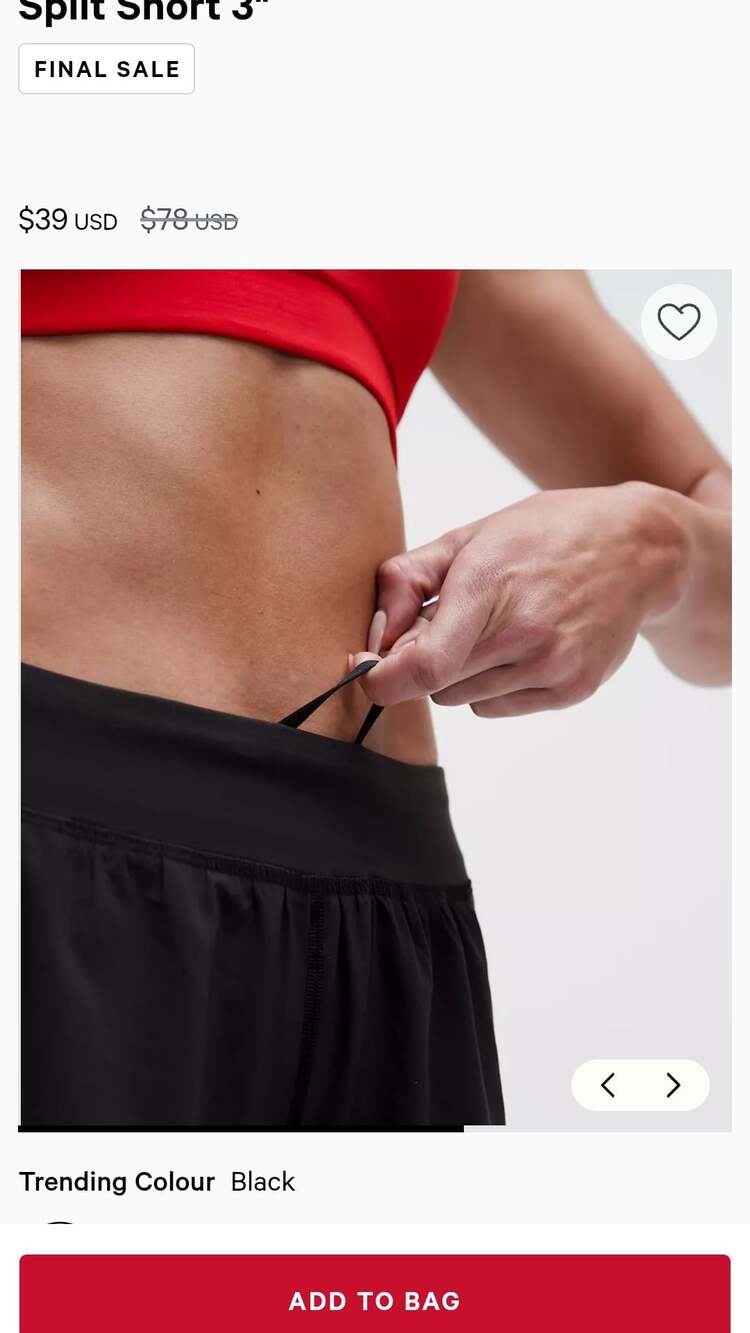Lululemon Fast and Free High-Rise Classic-Fit Split Short 3" - Picture 3 of 6